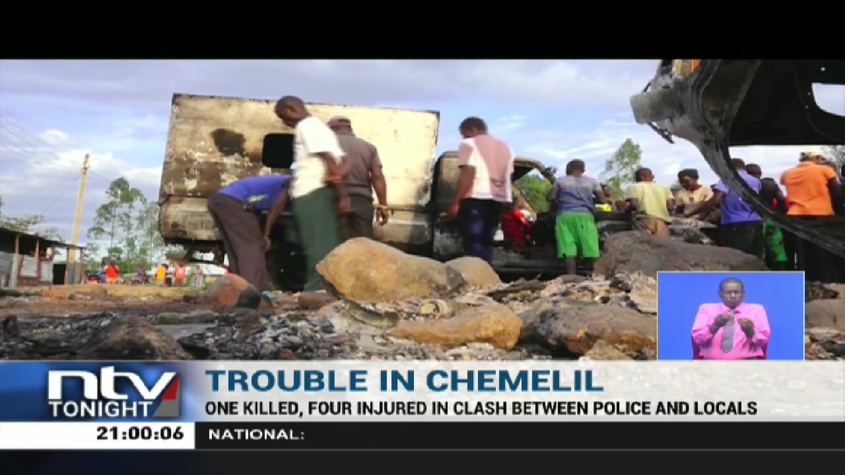 Trouble In Chemelil:  One person has died, four others injured following a clash between locals and police officers who had raided a shop in Nyakunguru market in Chemeli, Kisumu County