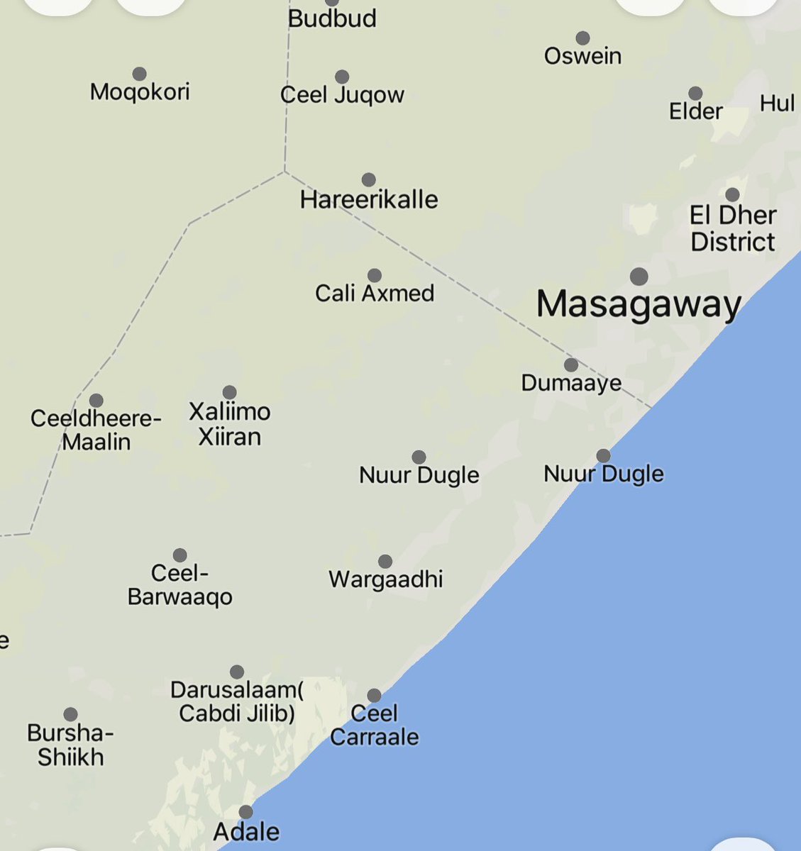 Somali government media reporting that national forces confronted and repelled an attempted al-Shabaab attack on Masagaway town in the central Galmudug State, on Tuesday. According to the report Govt forces reported received a tip about an imminent al-Shabaab attack and were prepared