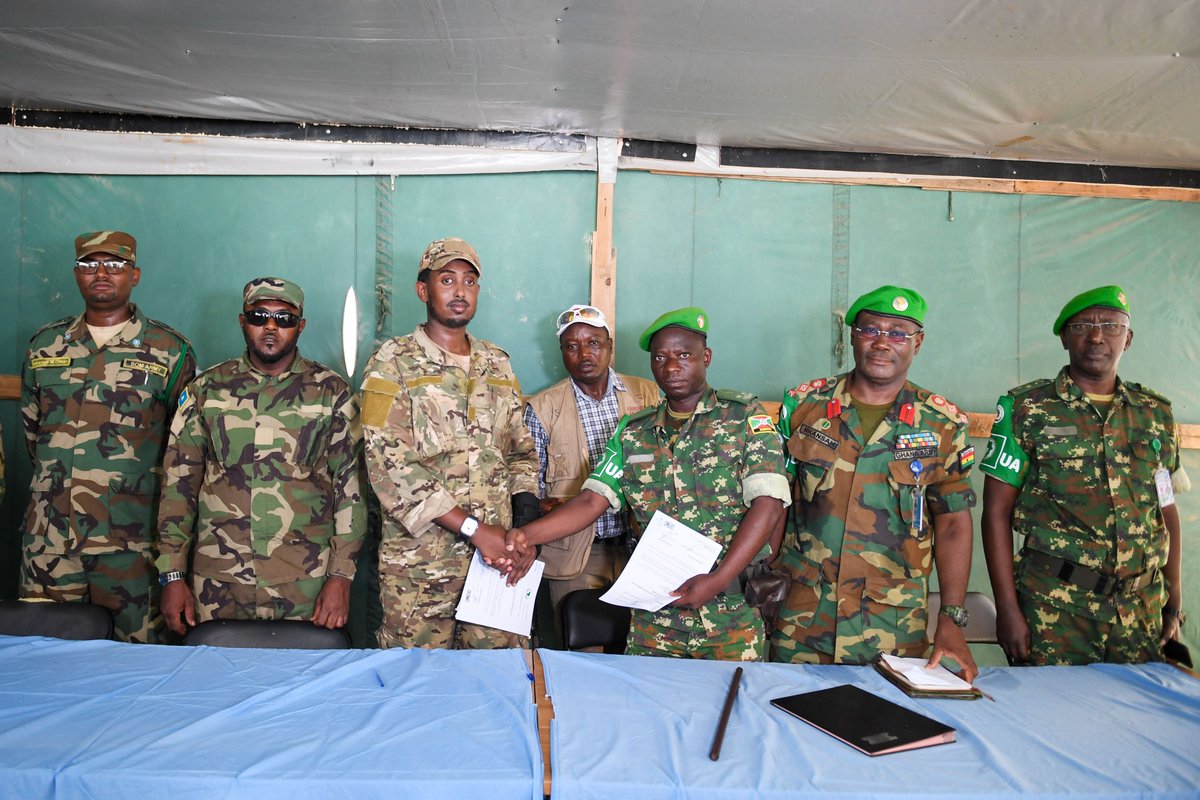 Today, 20 December 2023, ATMIS, handed over Qorillow Forward Operating Base (FOB) in Hirshabelle State to @SNAForce (SNA)